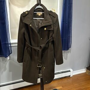 Michael Kors Brown Coat with Gold Label